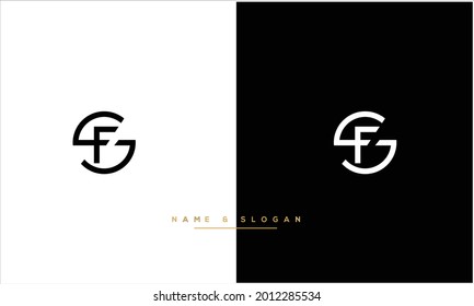Set Of SF ,FS Abstract Letters logo monogram
