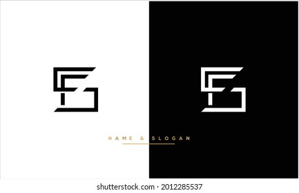 Set Of SF ,FS Abstract Letters logo monogram