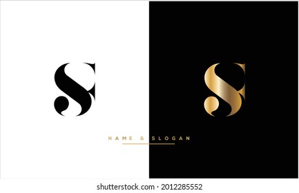 Set Of SF ,FS Abstract Letters logo monogram