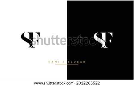 Set Of SF ,FS Abstract Letters logo monogram Imagine de stoc © 