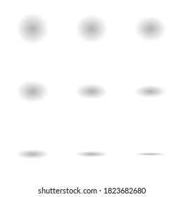 Set of shadow effect web design icon, Collection of savor transparent template vector illustration shape concept