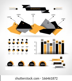 Set shadows elements  of infographics. Modern elements of info graphics. Information Graphics.