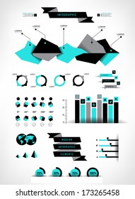 Set shadows elements  of infographics. Modern elements of info graphics. Information Graphics.