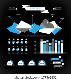 Set shadows elements  of infographics. Modern elements of info graphics. Information Graphics.
