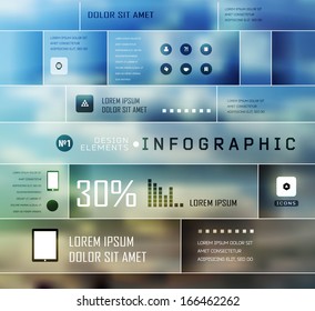 Set shadows and transparent elements  of infographics. Modern elements of info graphics. Information Graphics.  Blur, shadows background/ Blur business step transparent and shadows options banner.