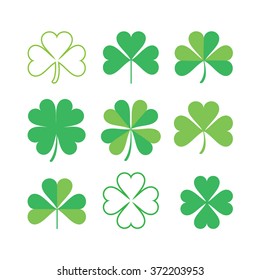 Set of shamrock