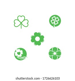 Set Shamrock  Logo Template vector symbol nature