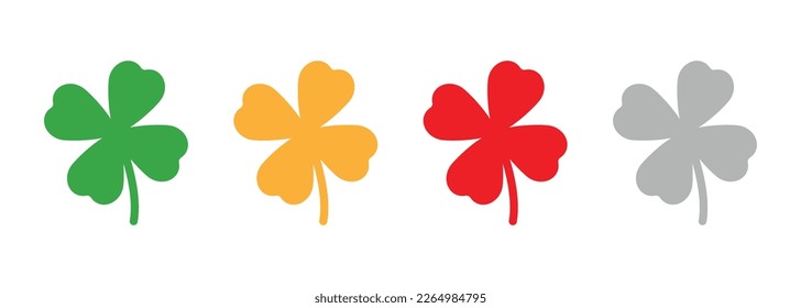 Set of shamrocks vector icons illustration 