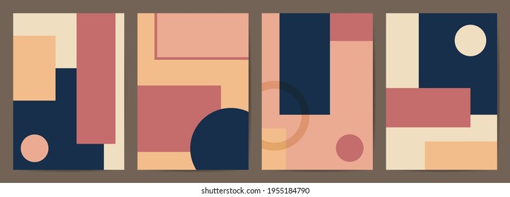 Set shape creative backgrounds design . Vector and illustration.Background template with copy space for text and images.