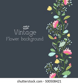 set of shape and heart frame flower with ribbon invitation for greeting card. Vector illustration concept design