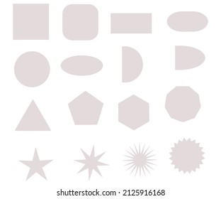 set of shape icon for design