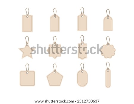 Set of Shape Paper price tag