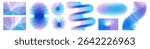 Set of shapes created from overlapping translucent elements. A wavy signal waveform. Rotation and swirling movement. Flower. 3d vector for brochure, banner, flyer, cover or presentation.