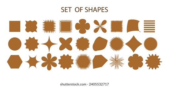 Set of shapes for many purposes. Vector illustration