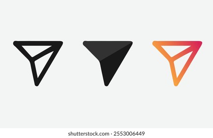 Set of share button icon in trendy style. Several forms of share buttons on social media