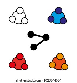 set of share icon