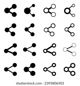 Set of share icon. Pictogram vector design.