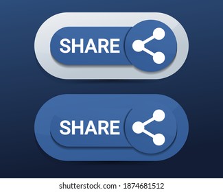Set of share sign. Three-dot sharing. Social media connection. Illustration vector