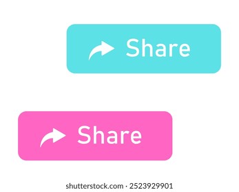 Set of share vector icon. Arrow symbol. button connection illustration sign collection.