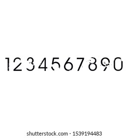 Set of shattered numbers. Vector graphics