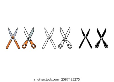 a set of shears vector illustration