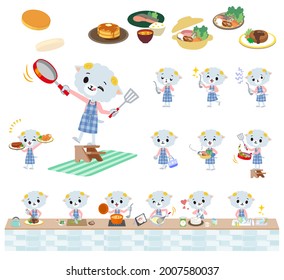 A set of Sheep boy about cooking.It's vector art so it's easy to edit.