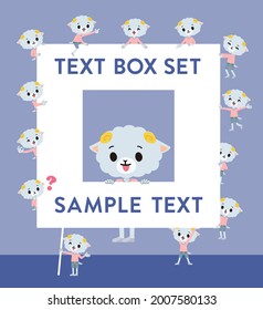 A set of Sheep boy with a message board.It's vector art so it's easy to edit.