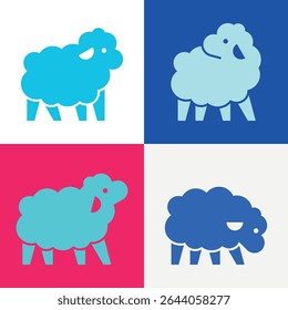 Set of Sheep logo. Icon design. Template elements