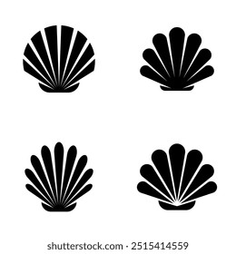 Set of Shell logo. Icon design. Template elements