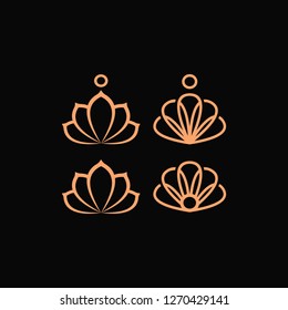 Set Shell. Luxury Icons Concept