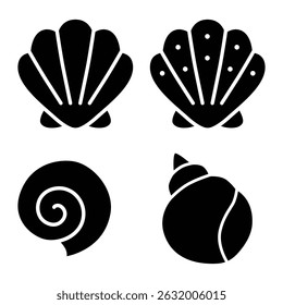 Set shells vector image on