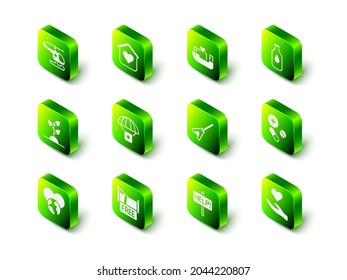 Set Shelter for homeless, Humanitarian ship, Bottle of water, Medicine pill tablet, Heart hand, Mop, Help sign and Free overnight stay house icon. Vector