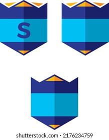 a set of shield emblems