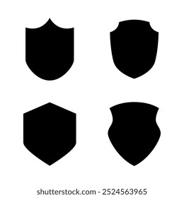 Conjunto de escudo, color negro plano.