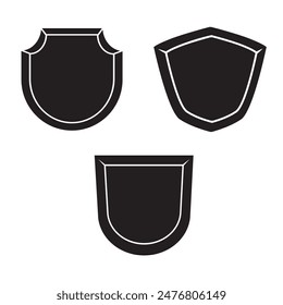 set of shield good for graphic design, silhouette design, symbol