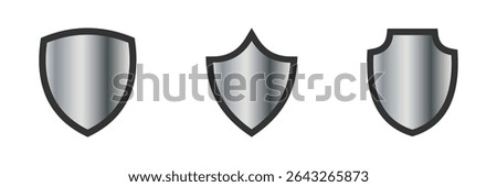 Set of shield icon. Collection of security shield icons. Protect shield security line icons. Badge quality symbol, sign, logo or emblem.