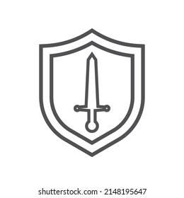 Juego de cuarentena de icono Escudo. Signo vector de símbolo de escudo. Virus corona