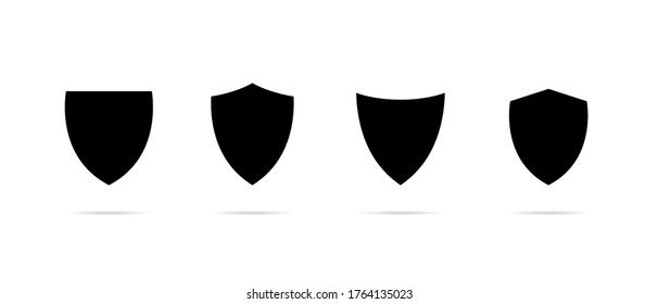 Set of Shield Icon Vector in Trendy Flat Style