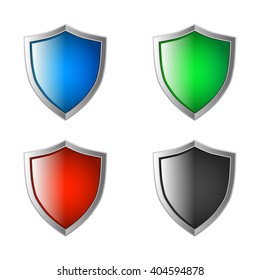 Set of shield icons