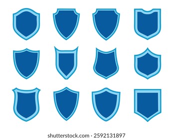 Set of Shield Icons – Security, Protection, and Defense Symbols.