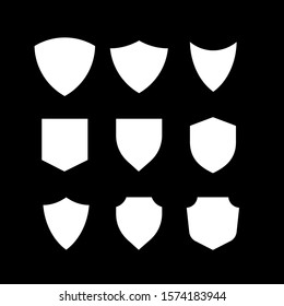 set of shield logo icon design vector illustration