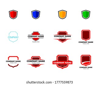 Set of Shield logo icon design template element