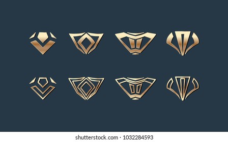 Set of Shield Logo Template Design Vector Elements