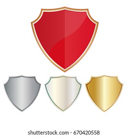 Set of  shield protection icon  design elements for protection concept . Safety badge icon. Security company logo. Defense sign.  vector coat arms set Vector illustration