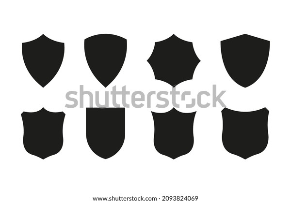 Set Shield Symbols Vector Illustration Stock Vector (Royalty Free ...