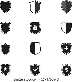 Set of Shields icon