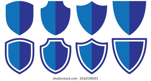 Set of shields icon. Collection of security shield icons. Different shields icon set . vector illustration eps 10.