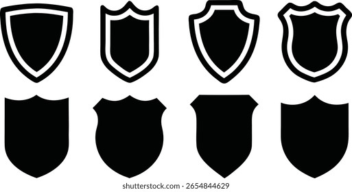 Set of shields. Shield icon vector bundle, 