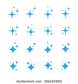 Set of shine icons, clean star icon, twinkling stars, sparkle light, shining burst vector design concept