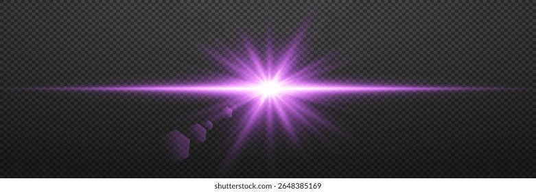 Set of shining bright stars. Light effect Bright star, Glowing light explode on transparent background.EPS 10 Vector.